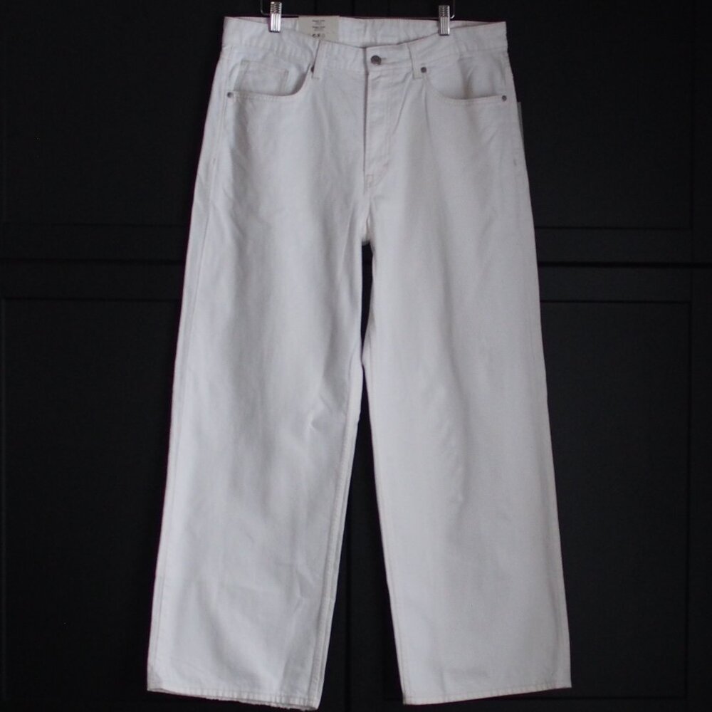 H&M | NWT Baggy Wide, Loose Fit, White Jeans